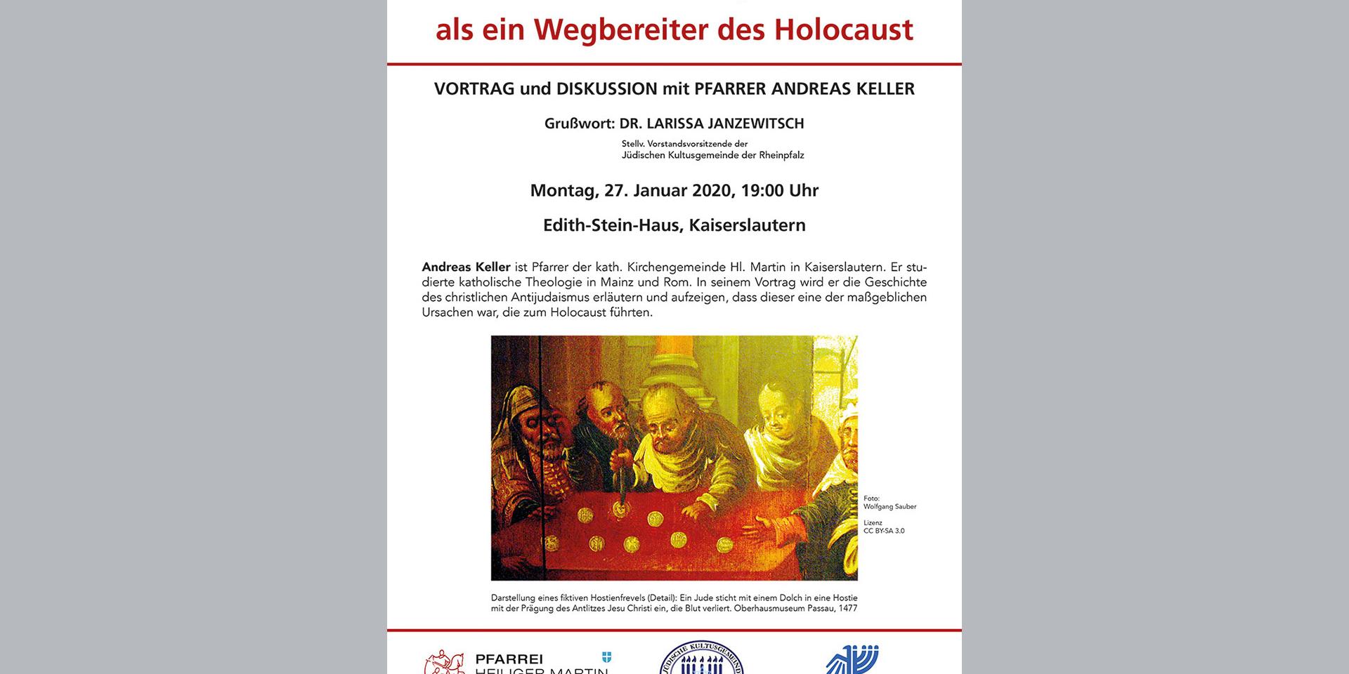 Vortrag Christlicher-Anitjudaismus als ein Wegbereiter des Holocaust